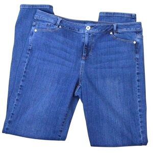 J Jill Denim Weekender Straight‎ Leg Jeans, Size 16 Tall - Medium Wash
